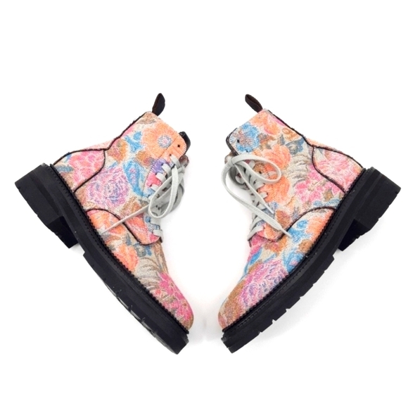 Charlotte Stone | Warren Brocade Boots in Multi Floral - Picture 7 of 11